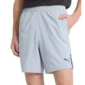 NEW Puma Men's S Active Woven Shorts Gray Polyester & Elastane